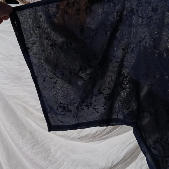 Jennifer Lopez Blue Sheer Crop Cape - Picture 3 of 5